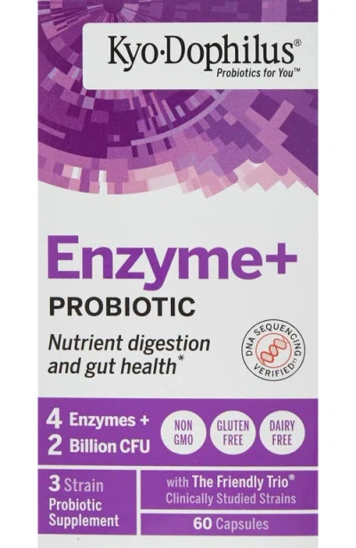 Kyo-dophilus Enzymes+ Probiotic, Nutrient Digestion And Gut Health, 60 Capsules In Purple