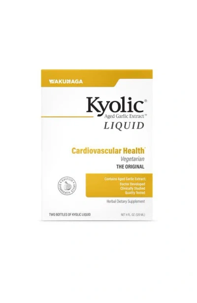 Kyolic Aged Garlic Extract Cardiovascular Health, Liquid Two 2 Ounce Bottles In Transparent