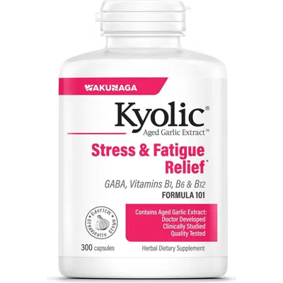 Kyolic Aged Garlic Extract Formula 101, Stress And Fatigue Relief, Capsules 300 Count In Transparent