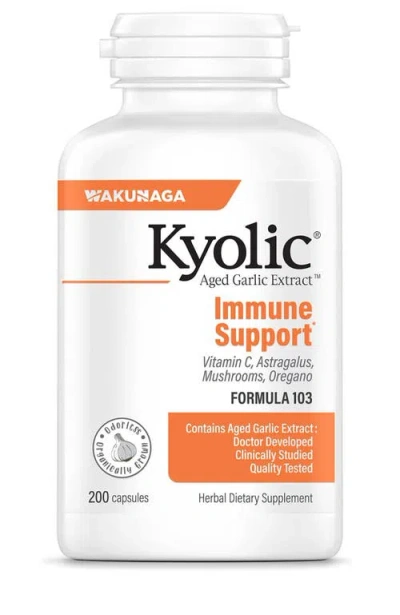 Kyolic Aged Garlic Extract Formula 103, Immune Support, 200 Ct Capsules