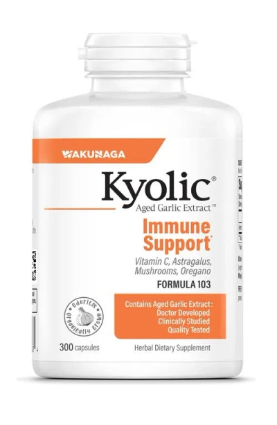 Kyolic Aged Garlic Extract Formula 103, Immune Support, Capsules 300 Count