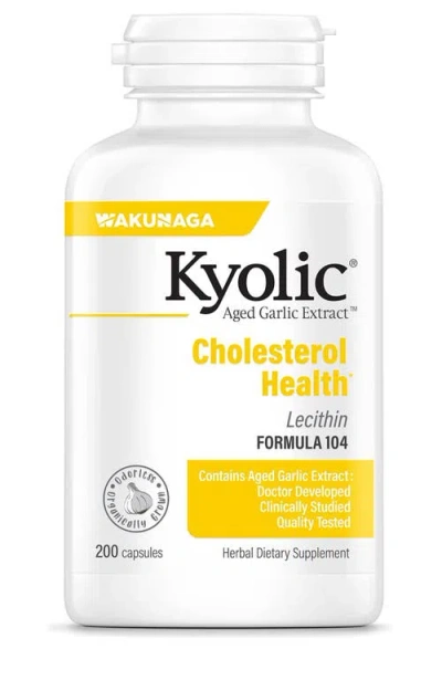 Kyolic Aged Garlic Extract Formula 104, Cholesterol Health, 200 Ct Capsules