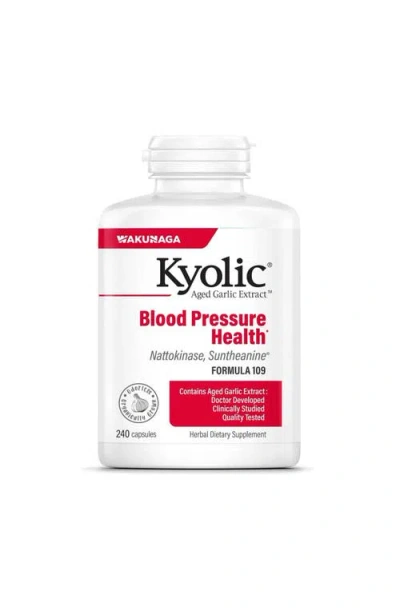 Kyolic Aged Garlic Extract Formula 109, Blood Pressure Health, 240 Ct Capsules In Transparent
