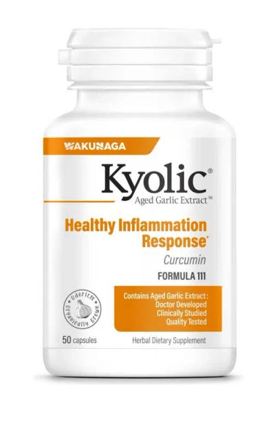 Kyolic Aged Garlic Extract Formula 111, Healthy Inflammation Response, Curcumin, Capsules 50 Count In Transparent