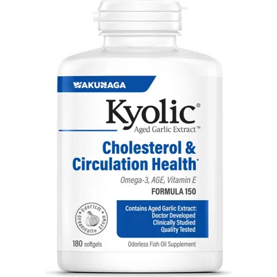 Kyolic Aged Garlic Extract Formula 150, Cholesterol & Circulation Health, 180 Softgels In Transparent