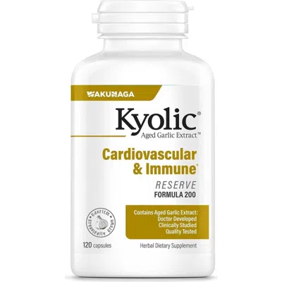 Kyolic Aged Garlic Extract Formula 200, Cardiovascular & Immune, Reserve, 120 Capsules In Transparent