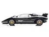 Kyosho Lamborghini Countach Lp 500r Black With White Interior 1/18 Diecast Model Car By