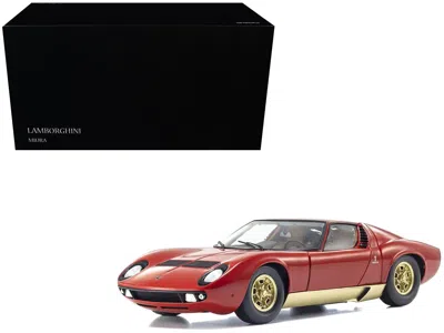 Kyosho Lamborghini Miura P 400 Red With Gold Accents 1/18 Diecast Model Car By