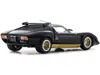 Kyosho Lamborghini Miura Svr Black With Gold Accents And Wheels 1/43 Diecast Model Car By
