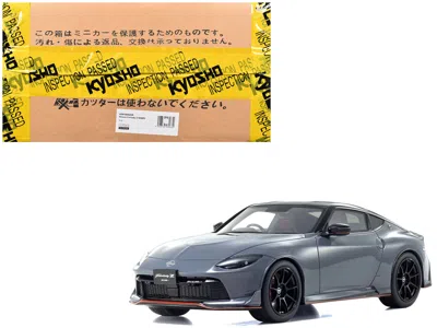 Kyosho Nissan Fairlady Z Nismo Rhd (right Hand Drive) Gray With Black Top 1/18 Model Car By