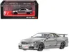 Kyosho Nissan Skyline Gt-r Nismo (bnr34) Rhd (right Hand Drive) Gray Metallic 1/64 Diecast Model Car By Kyo In Multi