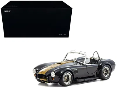Kyosho Shelby Cobra 427 S/c Black With Gold Stripes 1/18 Diecast Model Car By