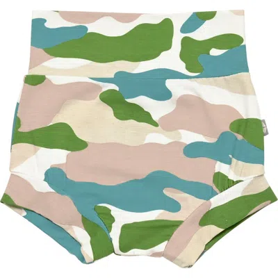 Kyte Baby Camo Bummie Shorts In Green