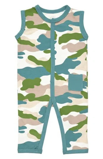 Kyte Baby Camo Romper In Blue