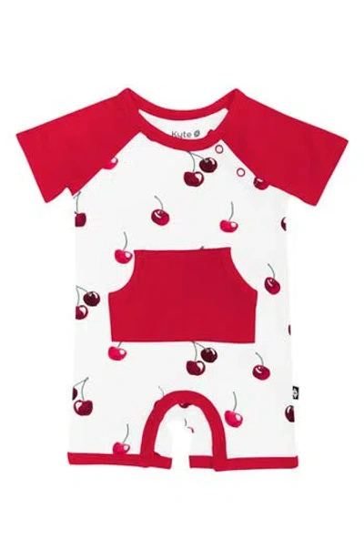 Kyte Baby Cherry Romper In Red