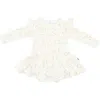 Kyte Baby Cloud Constellation Twirl Long Sleeve Skirted Bodysuit In Multi