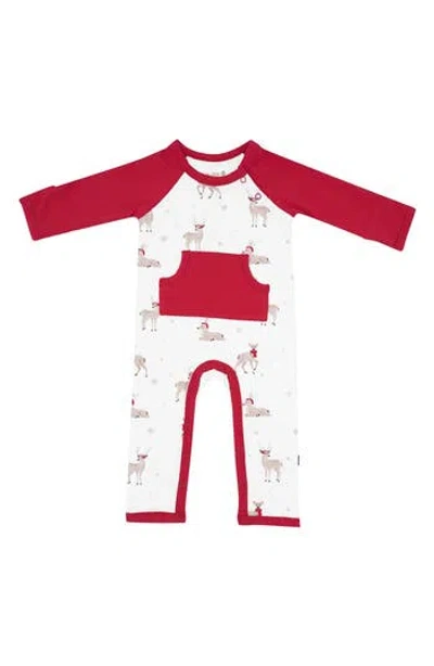Kyte Baby Cloud Deer Romper In White