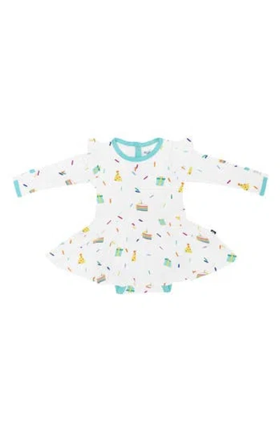 Kyte Baby Cloud Party Long Sleeve Twirl Dress In Multi