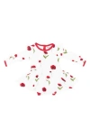 Kyte Baby Cloud Poppies Long Sleeve Skirted Bodysuit In Multi