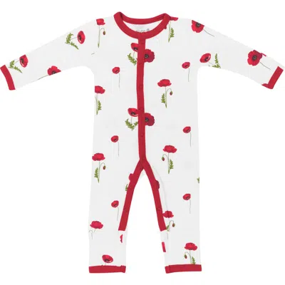 Kyte Baby Cloud Poppies Snap Romper In Multi