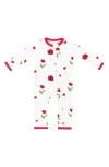 Kyte Baby Cloud Poppies Zip Romper In Multi