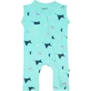 Kyte Baby Eagle Ray Zip Romper In Blue