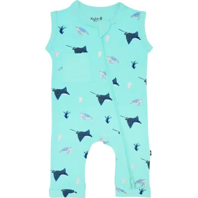 Kyte Baby Eagle Ray Zip Romper In Blue