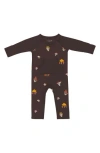 Kyte Baby Fungi Print Longall Romper In Brown