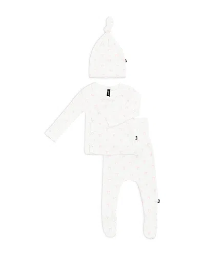 Kyte Baby Girls' Pointelle Take Me Home Hat, Top & Footed Pants Set - Baby In Pink