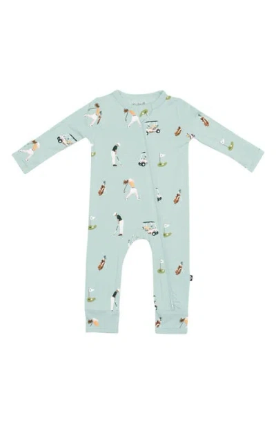 Kyte Baby Golf Zip-up Romper In Green
