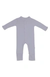 Kyte Baby Haze Long Sleeve Snap Romper In Gray