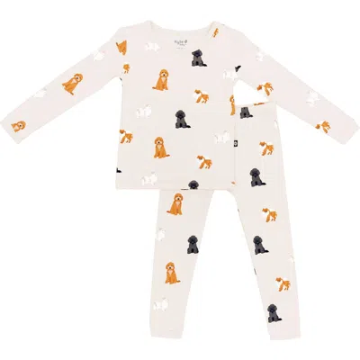 Kyte Baby Kids' Print Fitted Two-piece Pajamas In White