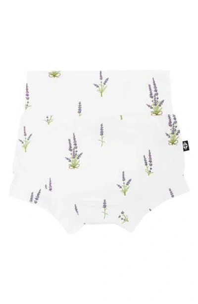 Kyte Baby Lavender Bummies Shorts In White