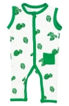 Kyte Baby Monstera Romper In Green