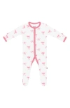 Kyte Baby Print Snap Footie In Pink