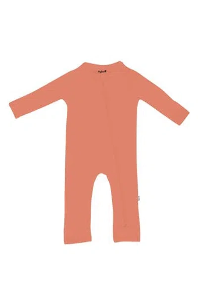 Kyte Baby Sienna Full Zip Romper In Brown