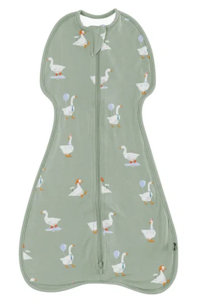 Kyte Baby Silly Goose 0.5 Tog Swaddle Bag In Green