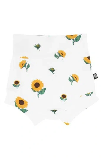 Kyte Baby Sunflower Bummies Shorts In Yellow