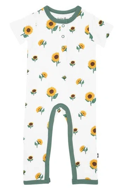 Kyte Baby Sunflower Romper In Yellow