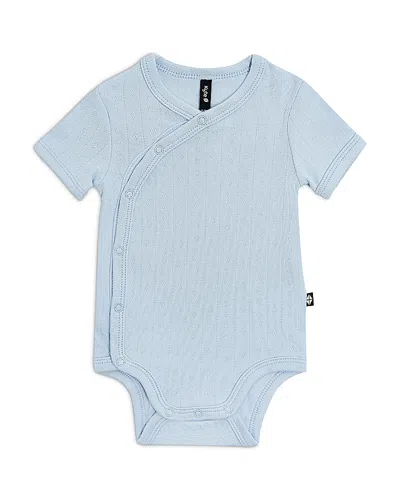 Kyte Baby Unisex Pointelle Kimono Bodysuit - Baby In Blue