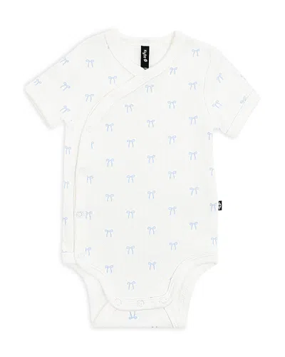 Kyte Baby Unisex Pointelle Kimono Bodysuit - Baby In White