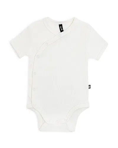 Kyte Baby Unisex Pointelle Kimono Bodysuit - Baby In White