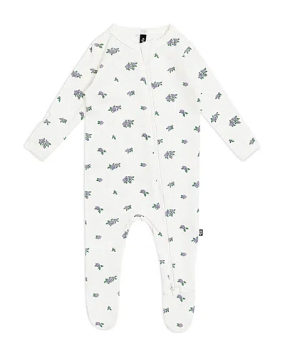 Kyte Baby Unisex Pointelle Zippered Footie - Baby In White