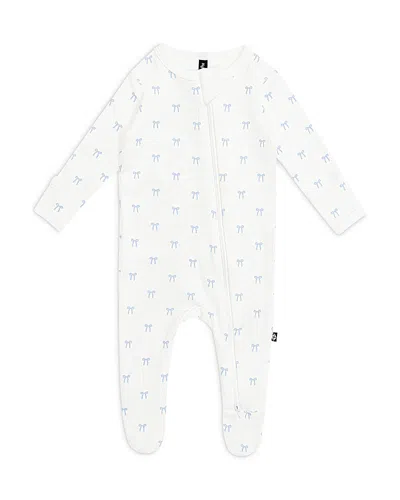 Kyte Baby Unisex Pointelle Zippered Footie - Baby In White