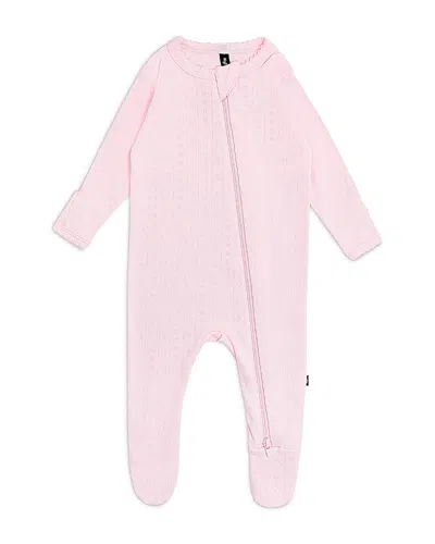 Kyte Baby Unisex Pointelle Zippered Footie - Baby In Pink