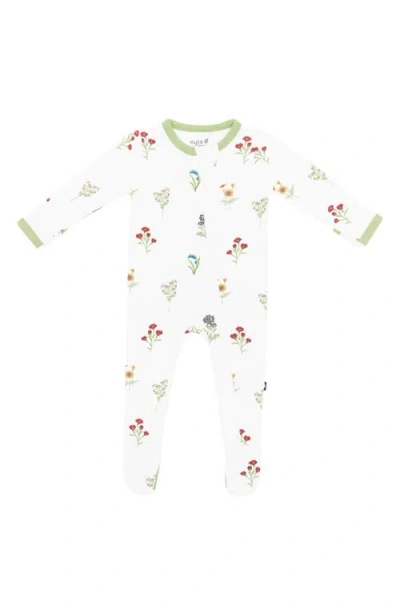 Kyte Baby Wildflower Zip-up Romper In Multi