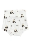 Kyte Baby Zen Panda Print Bummies Short In White