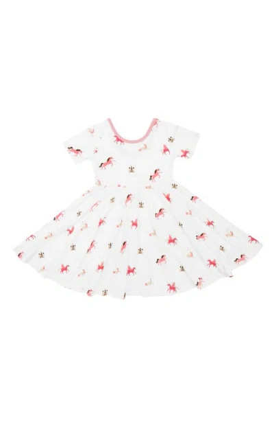 Kyte Baby Babies' Castle & Unicorn Print Twirl Dress