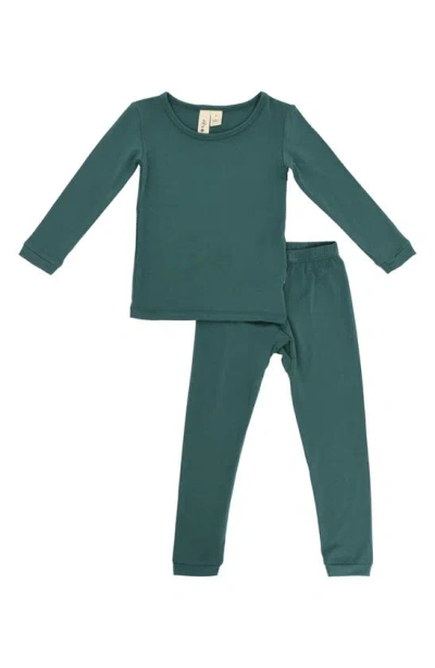 Kyte Baby Kids' Fitted Two-piece Pajamas In Emerald