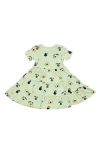 Kyte Baby Kids' Avocado Short Sleeve Tiered Dress In Avocado